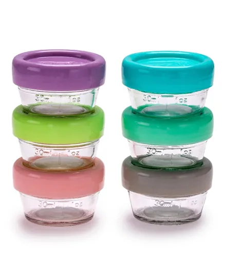 Melii Glass Food Container Set 6 Pieces - 59mL