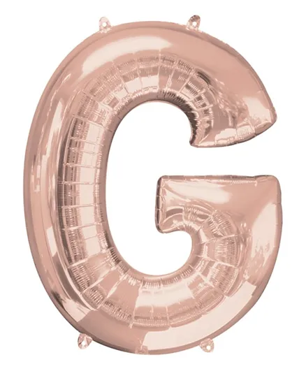 Anagram Letter G Rose Gold Foil Balloon - 40 Inches