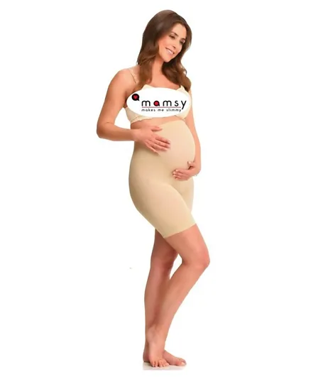 Mums & Bumps Mamsy Maternity Support Shorts - Nude