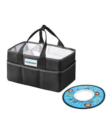 Star Babies Combo Diaper Caddy Organiser with Kids Shower Cap Round - 2 Pieces