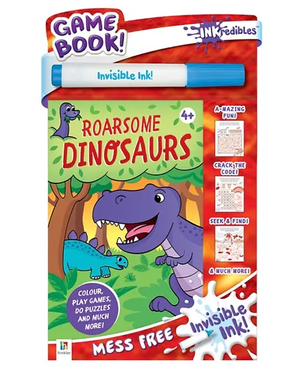 Hinkler Inkredibles Invisible Ink Roarsome Dinosaurs Game Book - 24 Pages