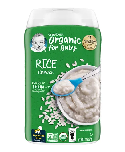 Gerber 1st Foods Organic Rice Cereal - 227g