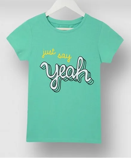 Neon Just Say Yeah Graphic T-Shirt - Green