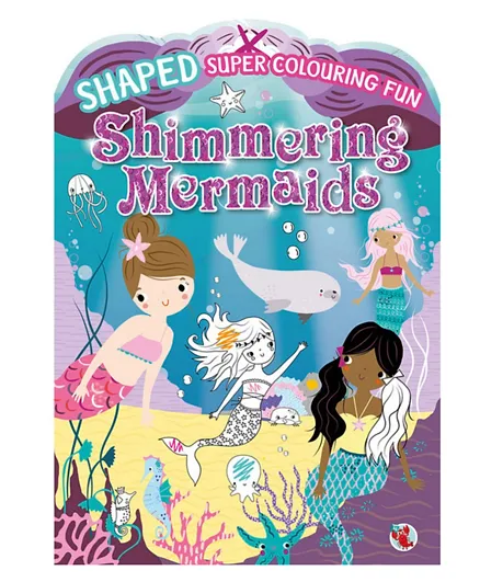 Laughing Lobster Shaped Super Colouring Fun Shimmering Mermaids - English