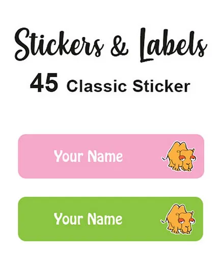 Ladybug Labels Personalised Name Labels Camel Pink - Pack of 45