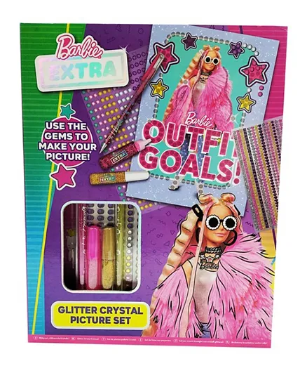 Barbie Extra Glitter Crystal Picture Set - Multicolor