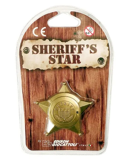 Edison Sheriff's Star Badge - Golden