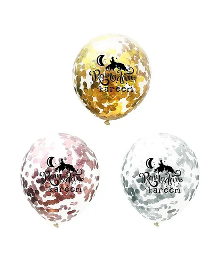 Party Propz Ramadan Decoration - Ramadan Kareem Balloons - Set of 6