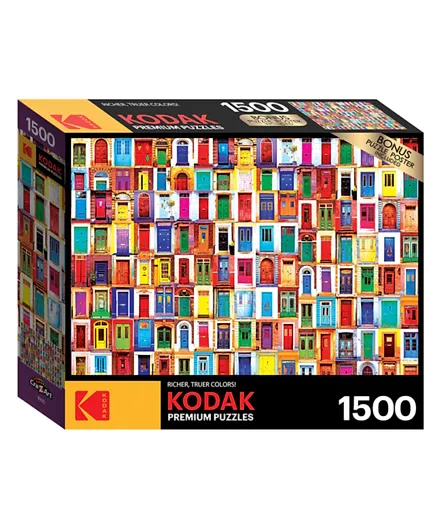 Craz-Art Kodak Puzzle Collage Of Ancient Colorful Doors From Around The World - 1500 Pieces