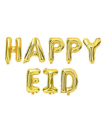 Eid Paty Gold Happy Eid Foil Letter Balloons