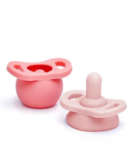 Doddle & Co Pop & Go Pacifier Stage 2  Blush & Peach - Pack of 2