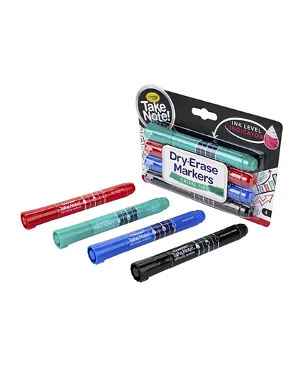 Crayola Take Note Broad Line Dry-Erase Markers - Pack of 4
