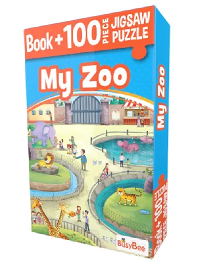 BusyBee My Zoo Book + Jigsaw Puzzle - 100 Pieces