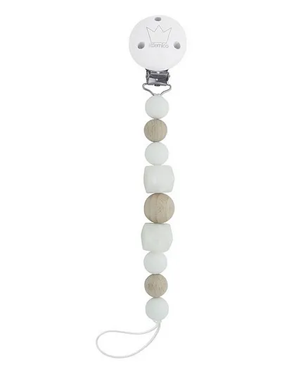 Littlemico Estrela Pacifier Holder - Pearl White