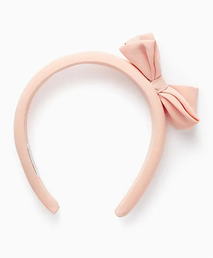 Zippy Fabric Headband With Bow - Pink