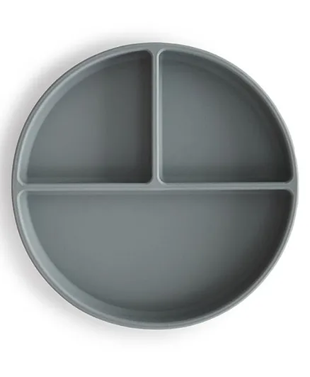 Mushie Silicone Divided Plate - Stone
