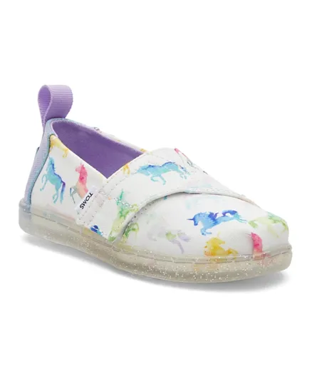 Toms Ombre Unicorns Tiny Alpargata Shoes - White