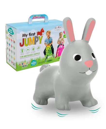 Gerardo's Toys My First Jumpy Bunny - Grey