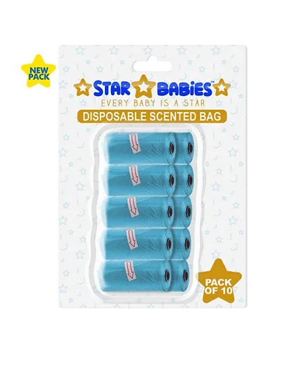 Star Babies Scented Bag Blister Blue - Pack of 10 (15 Each)