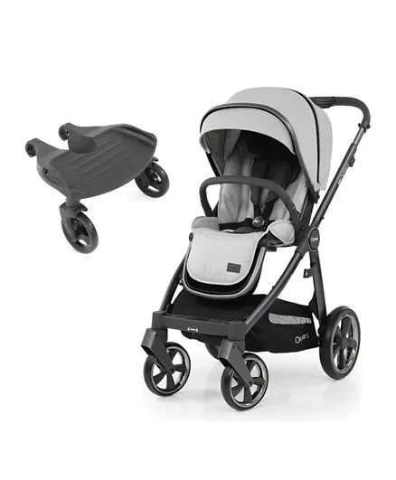 Oyster Kids 3 Premium Baby Stroller with Ride on Board - Tonic City Grey/Black