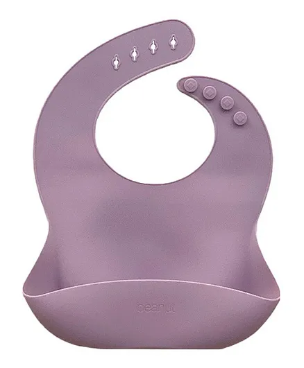 Peanut Silicone Bib - Dusty Mauve