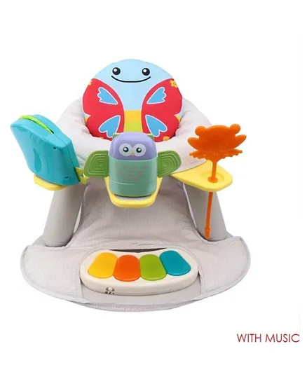 Factory Price Multicolour Seat with Feeding Table with Piano - Butterfly Design