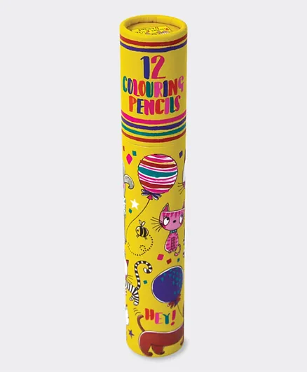 مجموعة أقلام رصاص ملونة من راشيل إيلين، 12 قطعة - متعدد الألوان