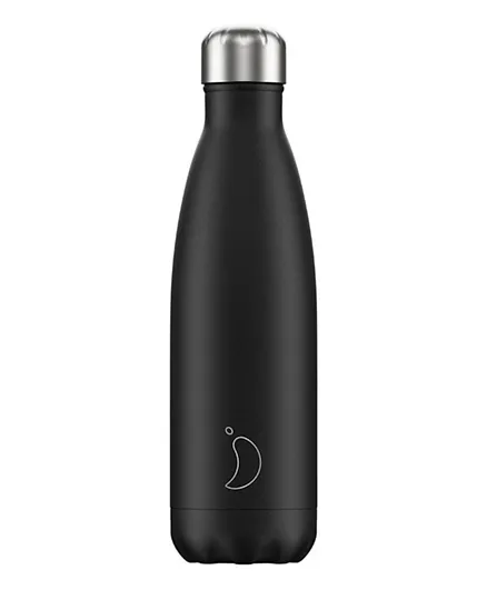 تشيليز - زجاجة ماء مونوكروم  - أسود - 500 مل