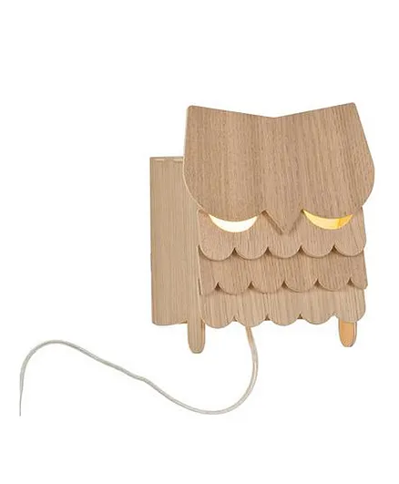 Vox Led Huhu Owl Lamps - Natural Wood