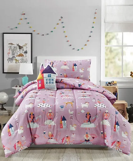 PAN Home Blab 3 Piece Comforter Set - Pink