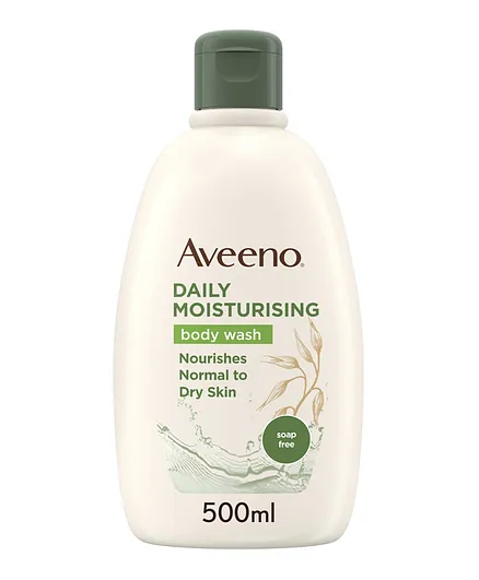 Aveeno Daily Moisturizing Body Wash 500mL - Gentle Soap-Free Bodywash, Colloidal Oatmeal Skin Nourishment