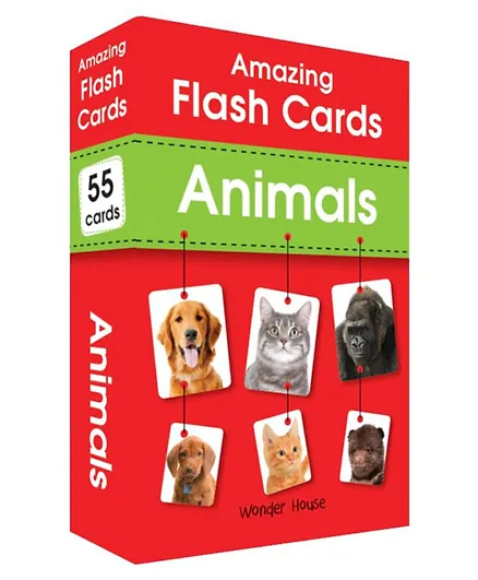 Amazing Flash Cards Animals - 55 Cards