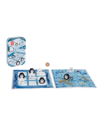 Hape 2 in 1 Tic Tac Toe & Snakes & Ladders Set - 2 Players