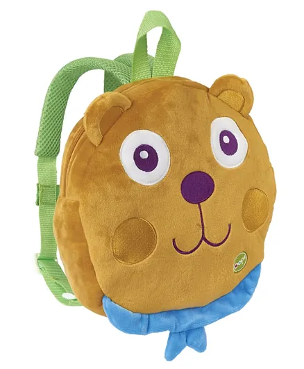 أووبس، حقيبة الدب القطيفة مع حزام حماية للأطفال - أصفر مسطردة