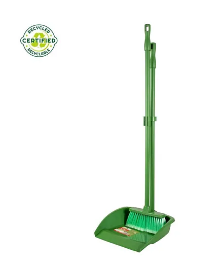 Tonkita Eco Dust Pan With Foldable Long Stick Broom With Handle