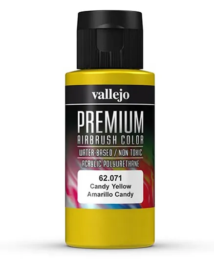 Vallejo Premium Airbrush Color 62.071 Candy Yellow - 60mL