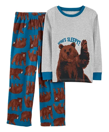 Carter's 2-Piece Jersey & Fleece Pajama Set - Multicolor