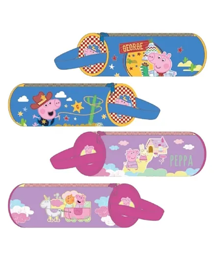 Diakakis Peppa Pig Round Pencil Case Pack of 1 - Assorted Designs