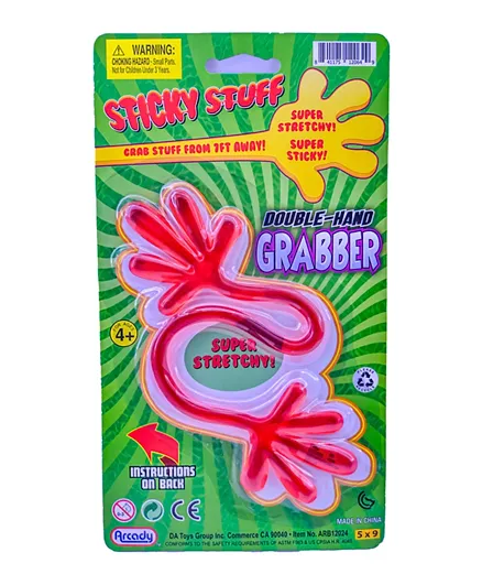 Artoy Sticky Double Hand Grabber On Blister Card Pack of 1 - Assorted Color