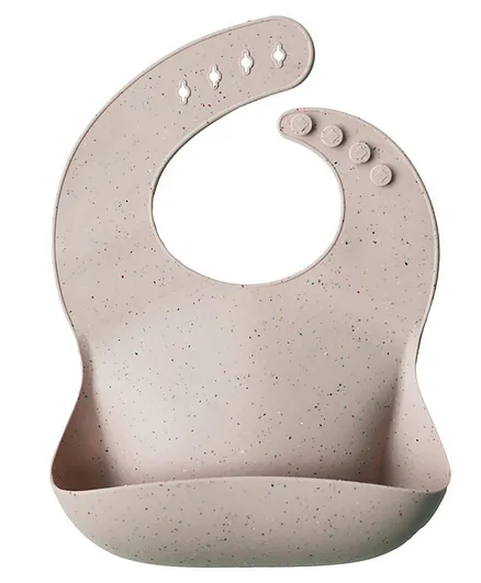 Mushie Silicone Baby Bib - Shifting Sand Terrazzo