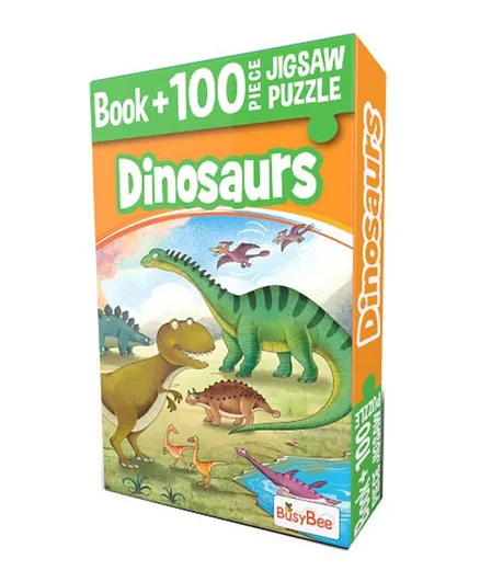Dinosaurs Book & Jigsaw Puzzle - English