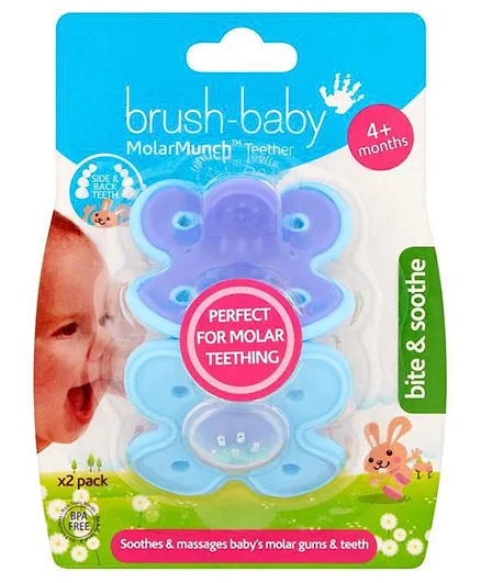 Brush Baby MolarMunch x 2 Teether Green/Pink