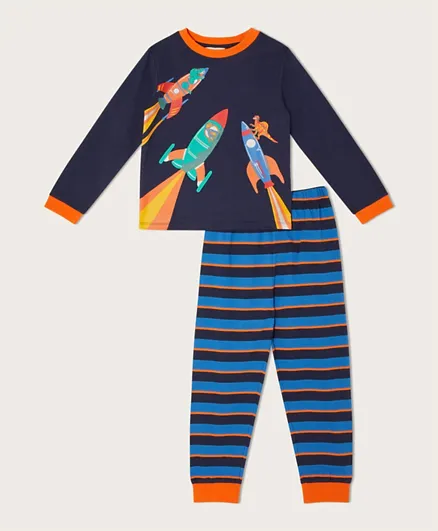 Monsoon Children Rocket Graphic Pyjama Set - Navy