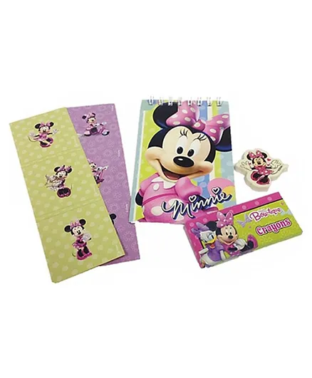 Party Centre Disney Minnie Mouse Pink Stationery Favor Pack of 20 - Multicolor