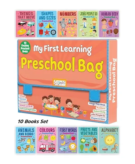 My First Learning Preschool Bag Set of 10 Books - English