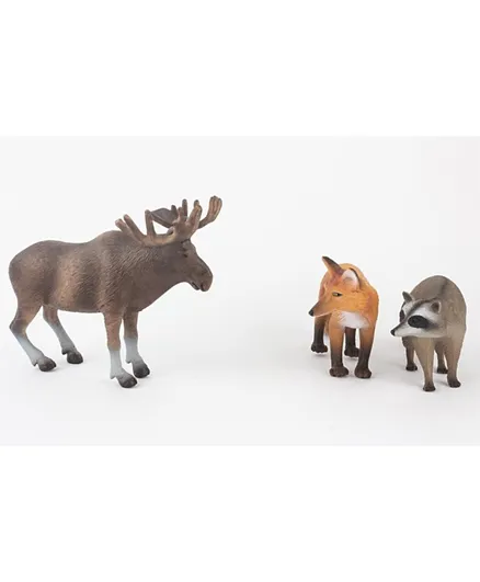مجسمات حيوانات لعب قابلة للتجميع ومتعددة الألوان من تيرا آند بي - عبوة من 3 قطع