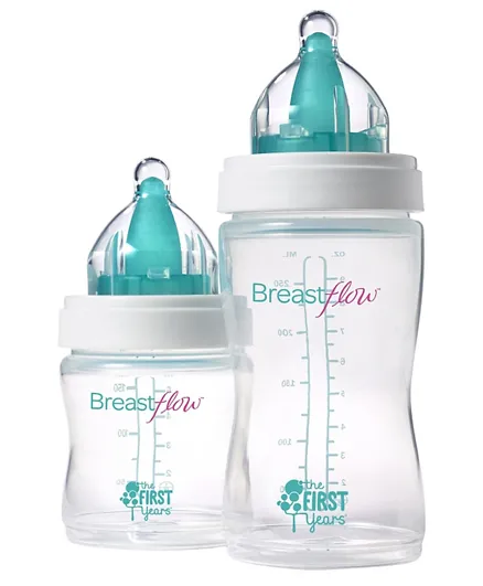 The First Years Breast flow BPA Free Starter Set - Green & White