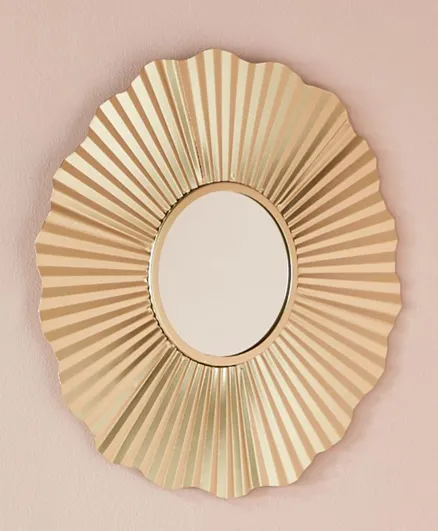 HomeBox Montara Metal Wall Mirror - Golden