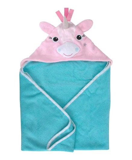 ZOOCCHINI Baby Hooded Towel - Allie the Alicorn Blue