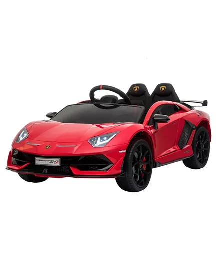 Lamborghini SVJ Licensed Battery Operated Ride On with Remote Control - Red